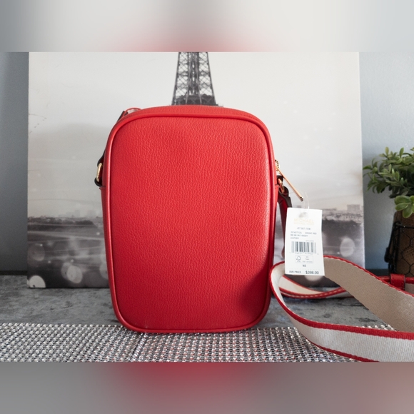 ❗️LOW START ❗️Michael Kors- NWT- Jet Set Medium Leather Crossbody Bag- Red - Picture 6 of 16